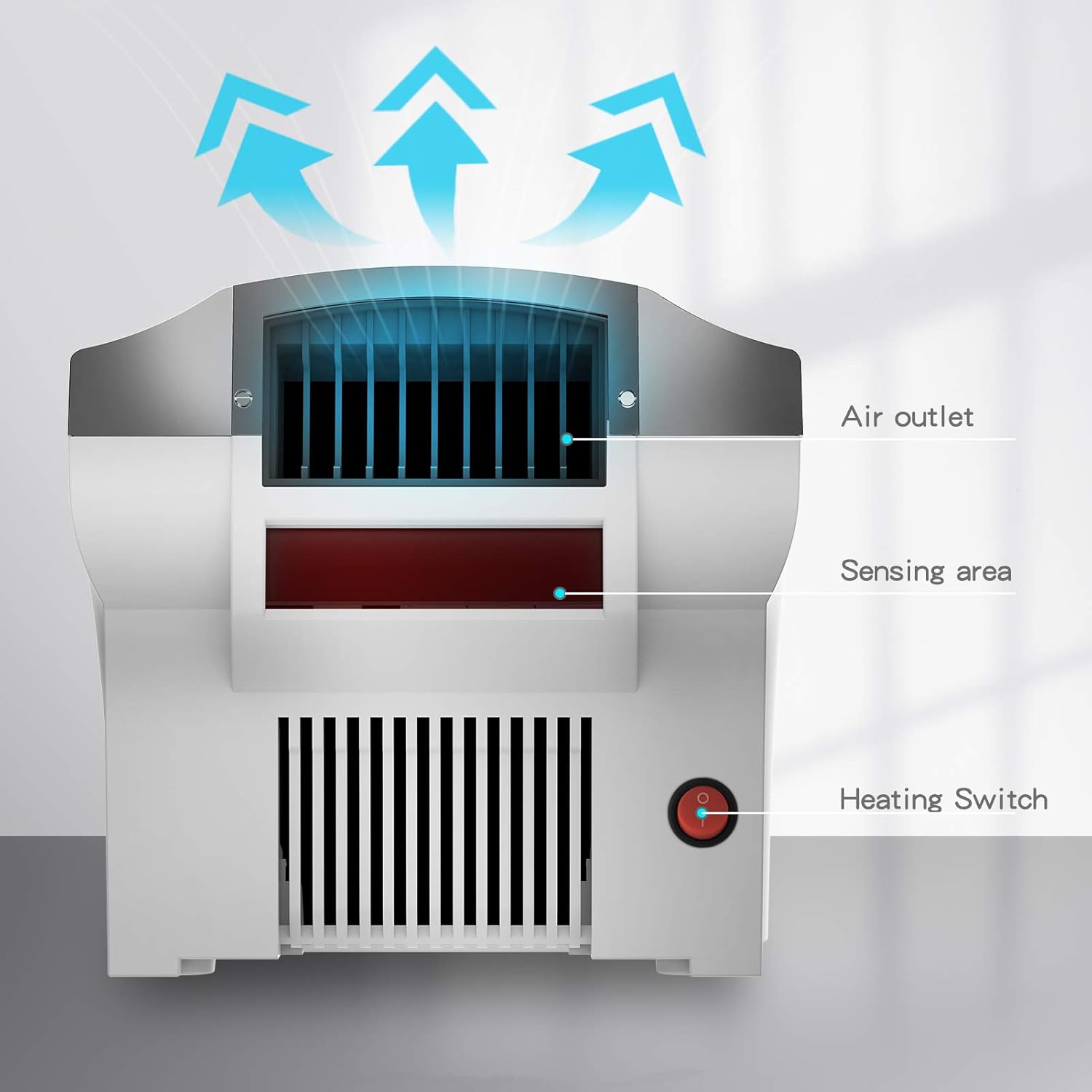 modunful Hand Dryer Wall Mounted Touchless Low Noise 40db