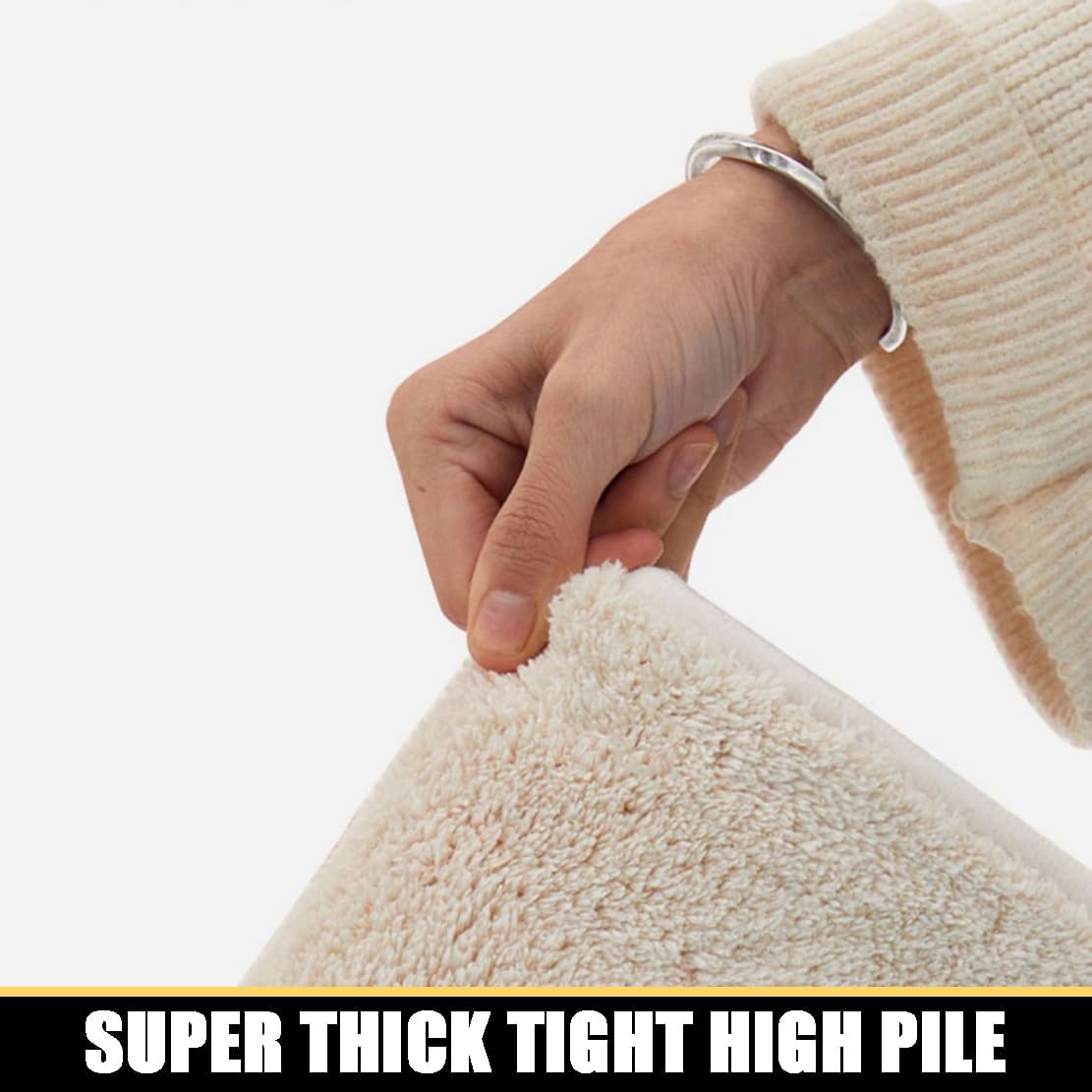NIOKIT Thick Plush Cashmere Imitation Bath Rug