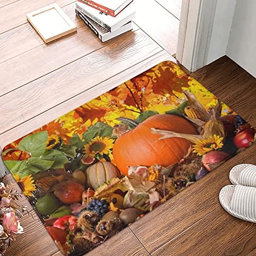 Soft Bath Mats with Pumpkin and Sunflower Design