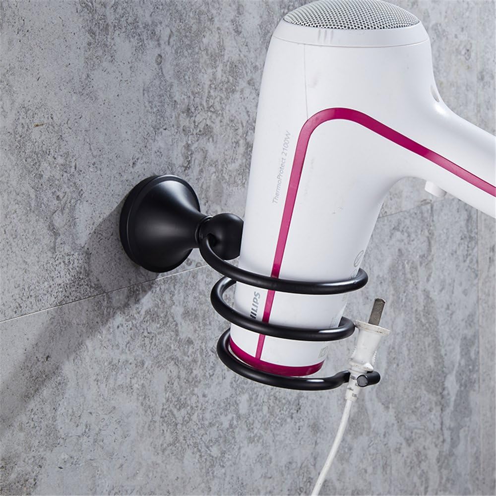 Black Alloy Bathroom Hand Dryer Holder for DIY Installation