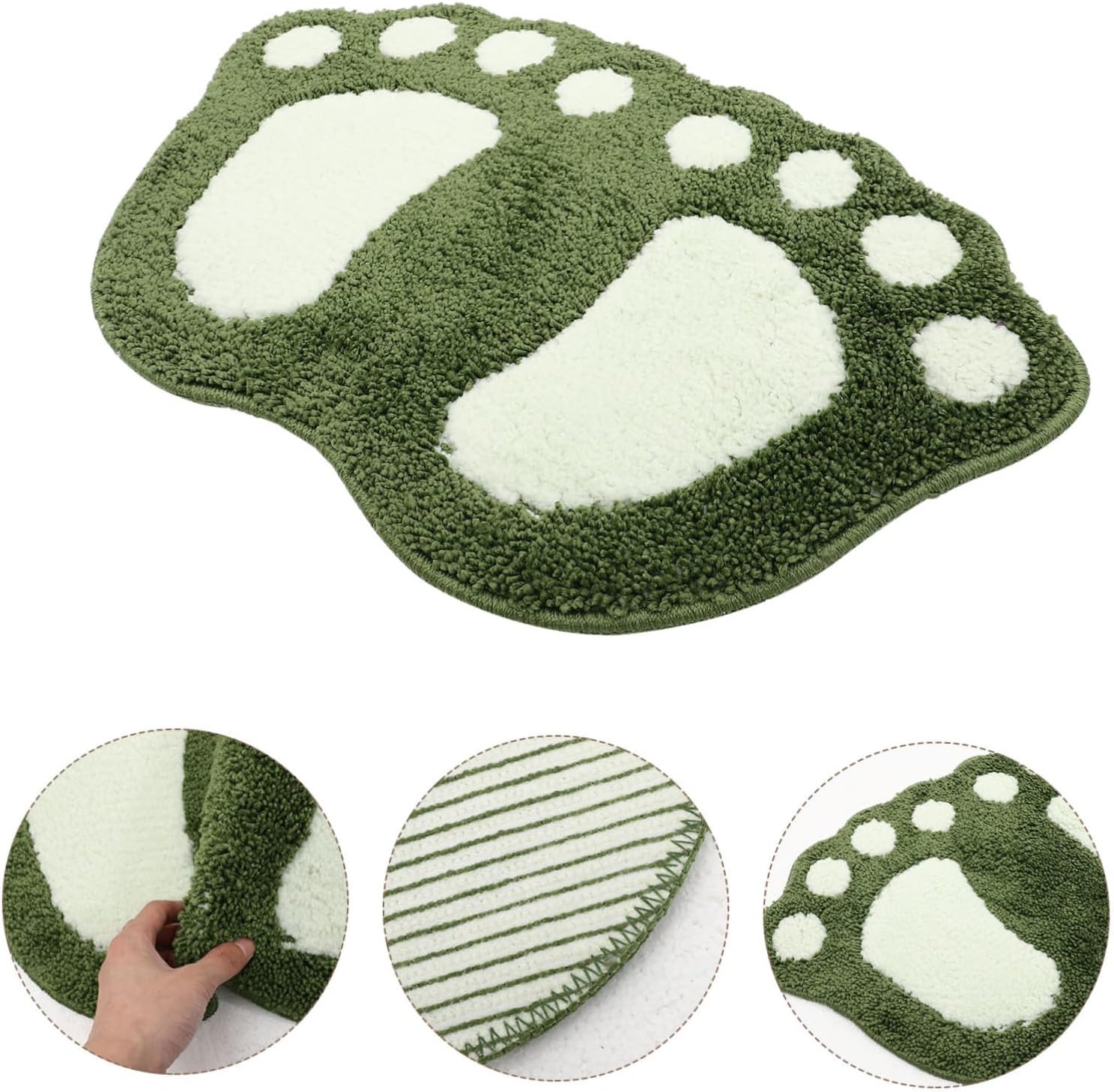 KONTONTY Water Absorbent Anti-Slip Bath Rug for Kids