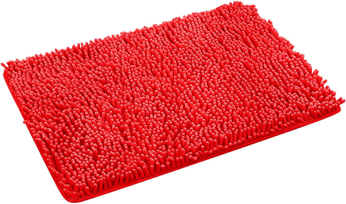 Gooddyiyukey Pink Bath Rug 27x18 Inch Shaggy Non-Slip