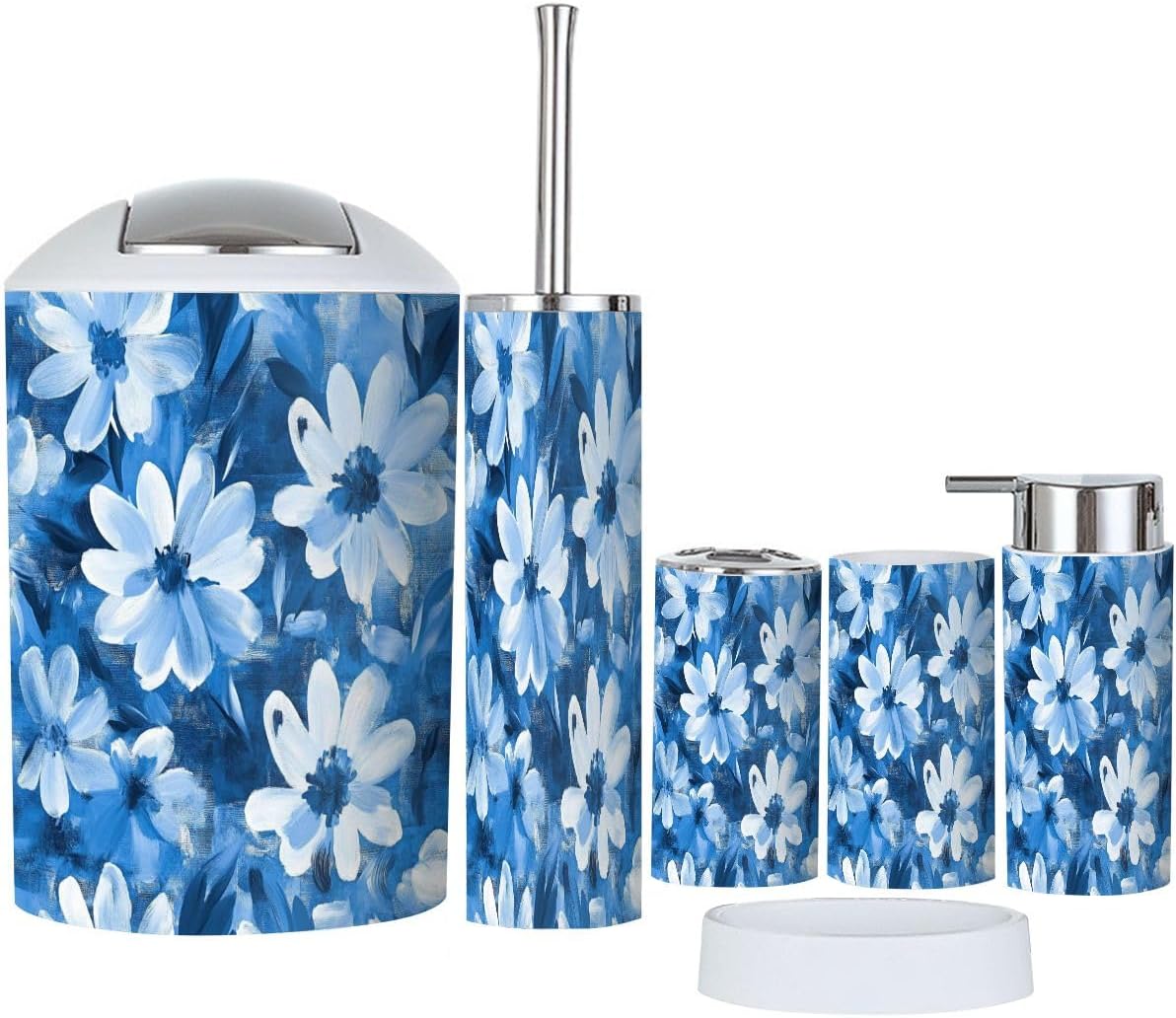 Boho Style Bathroom Accessory Set 6 Pieces