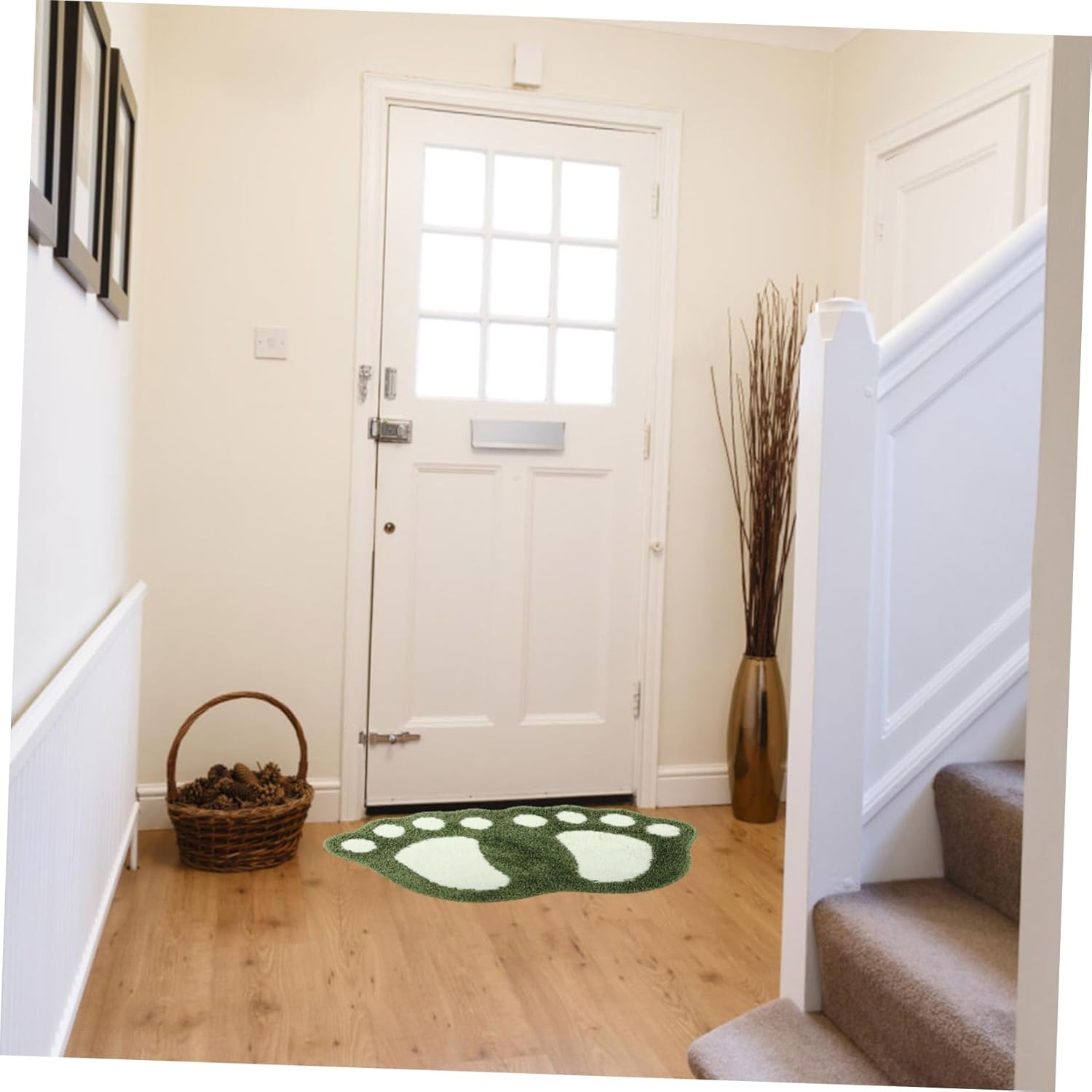 KONTONTY Water Absorbent Anti-Slip Bath Rug for Kids