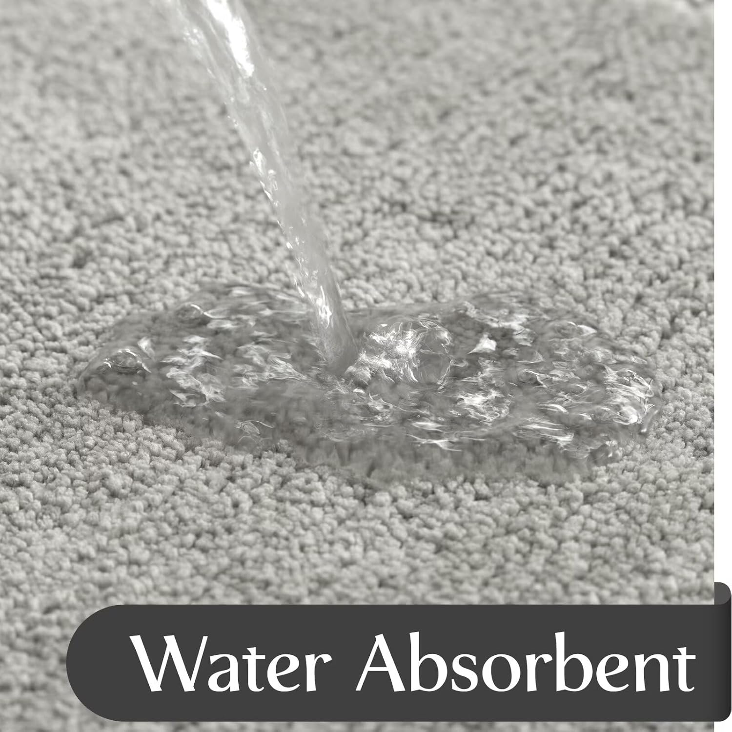 DEXDE 30x20 Bathroom Rug Gray Ultra Soft Absorbent