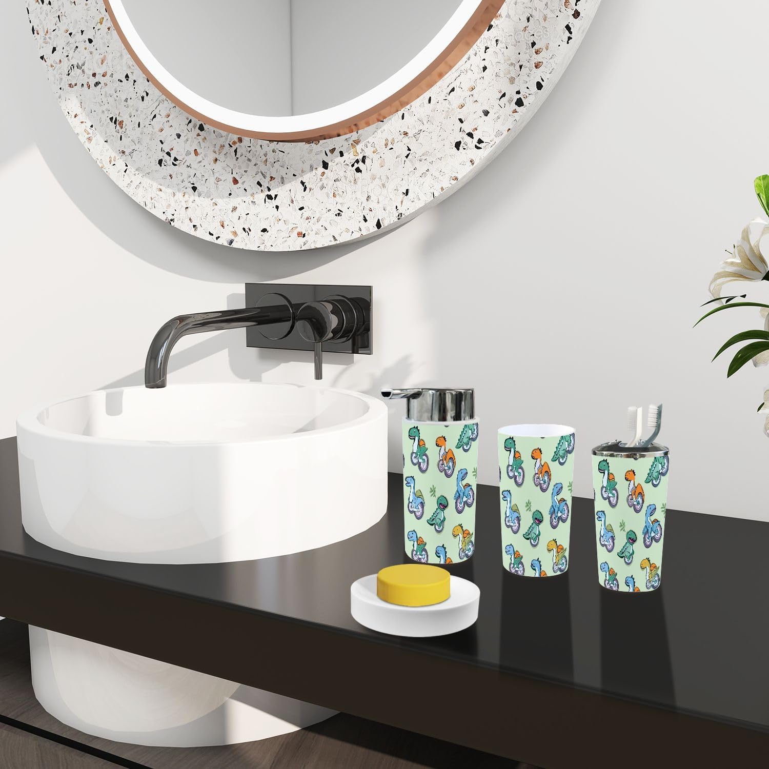 Boho Style Bathroom Accessories Set 6 Piece