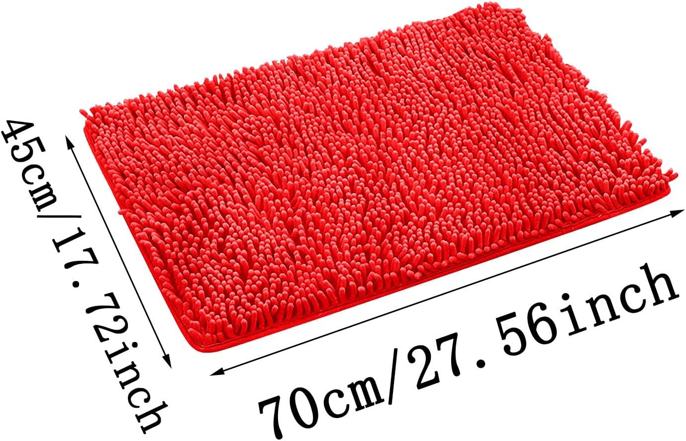 Gooddyiyukey Pink Bath Rug 27x18 Inch Shaggy Non-Slip