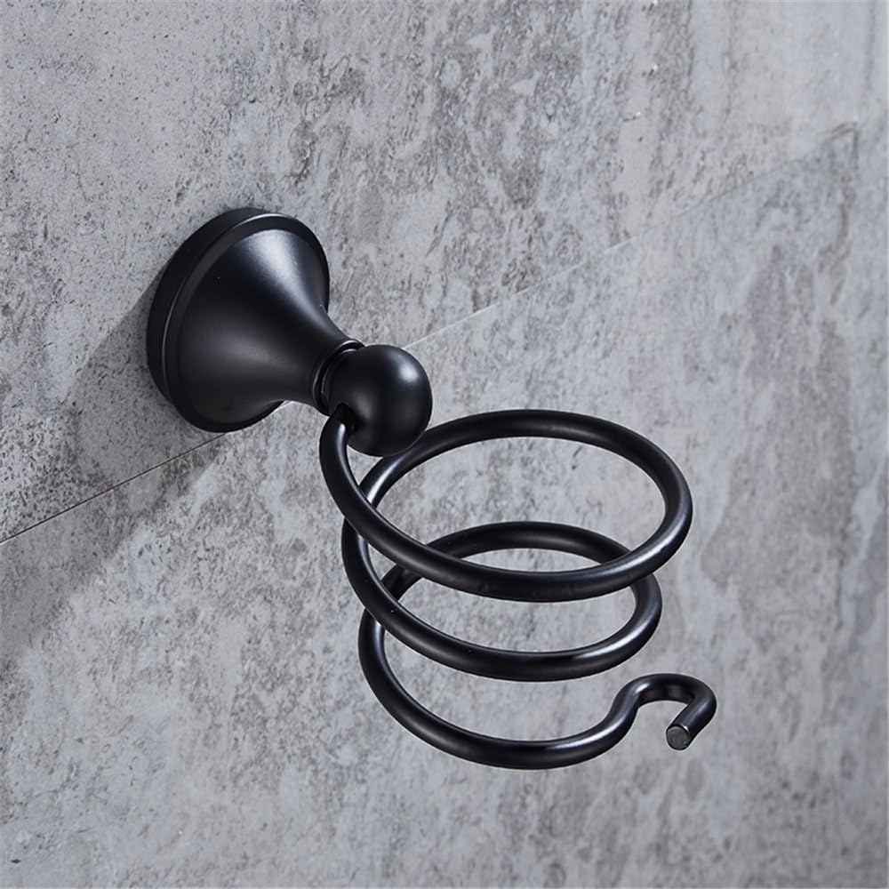 Black Alloy Bathroom Hand Dryer Holder for DIY Installation