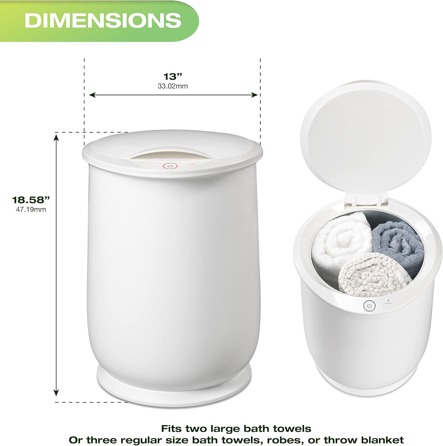 Homewerks Towel Warmer with 60-Minute Timer