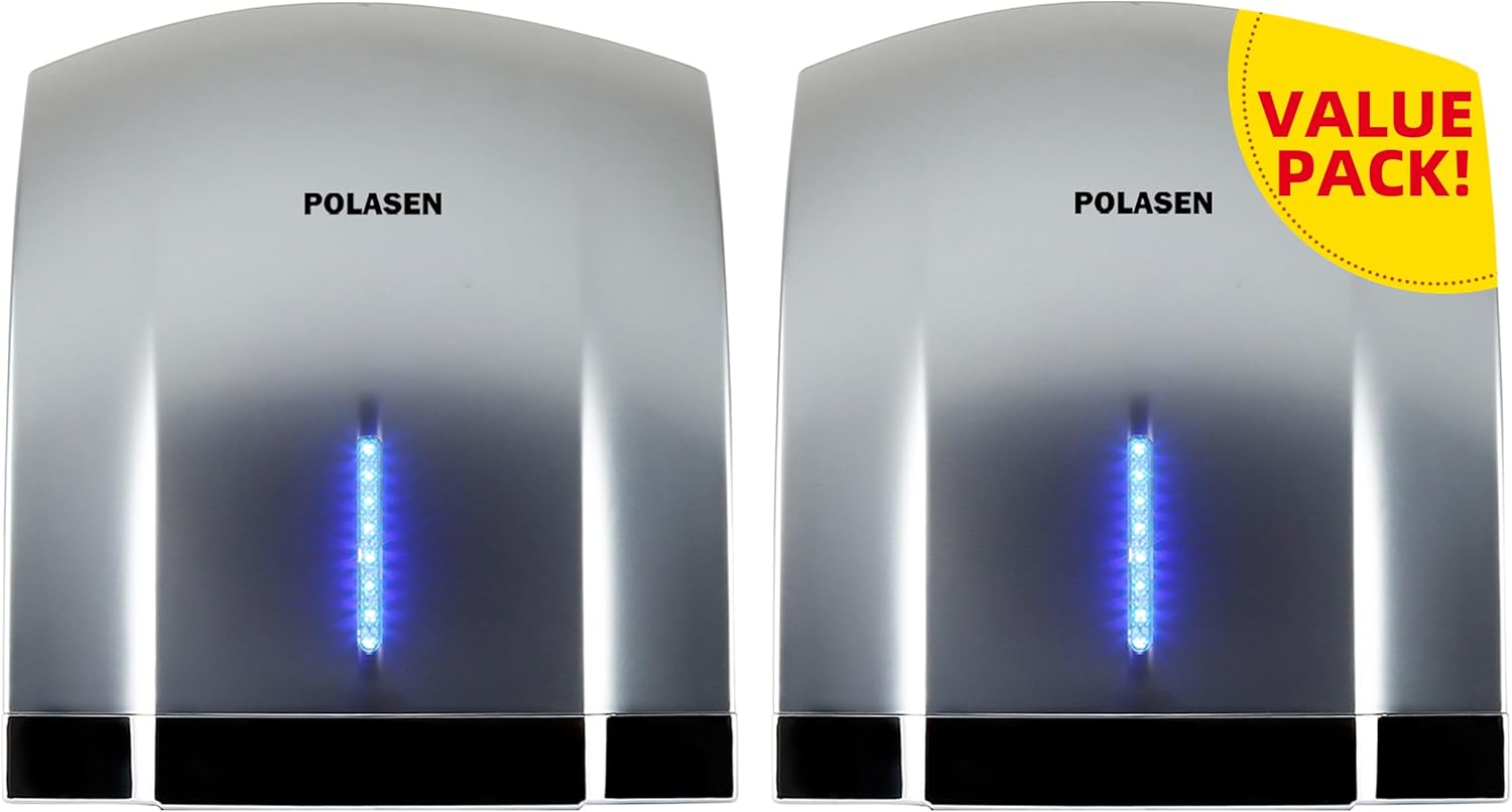 POLASEN Hand Dryers Pack of 2 Silver 110V ADA Compliant