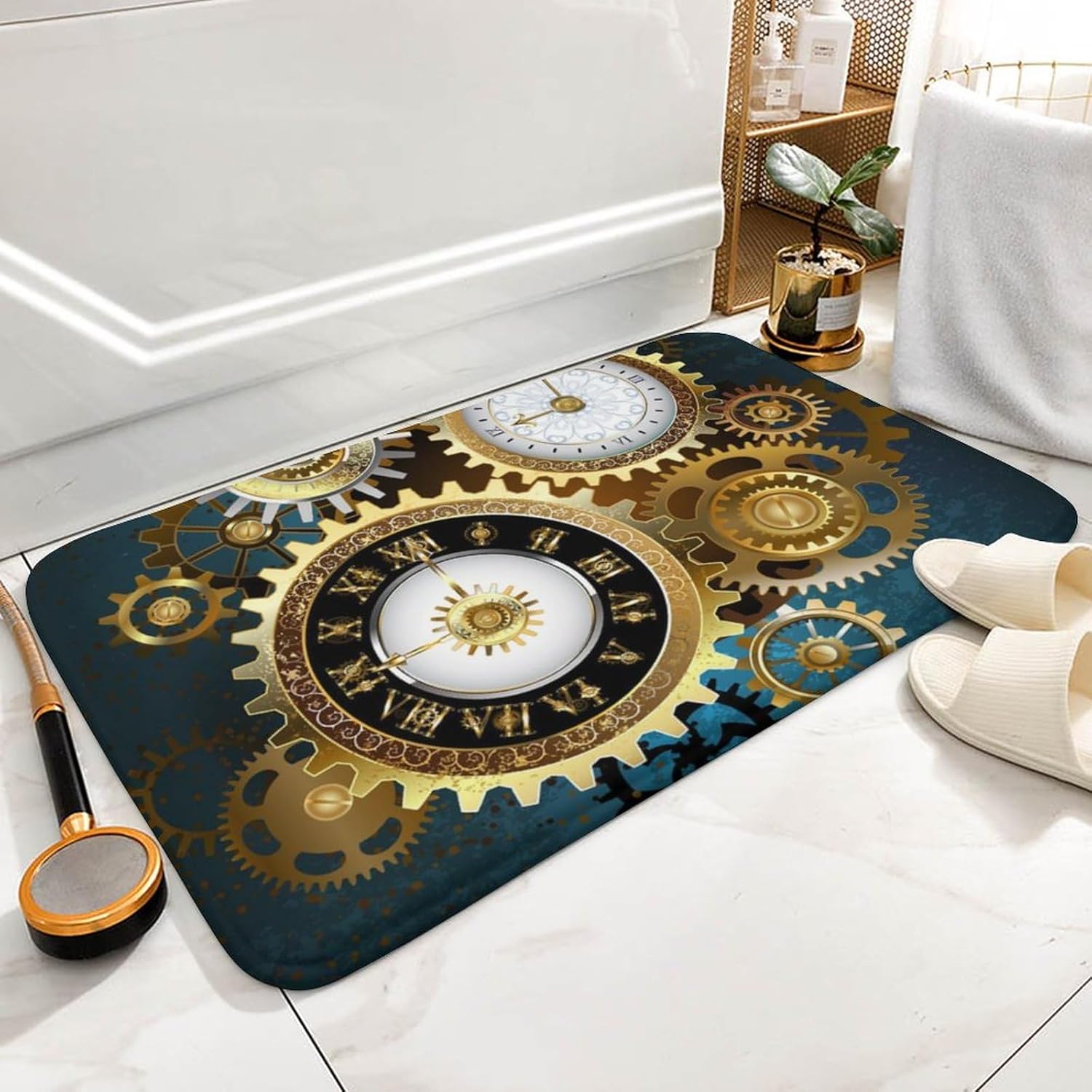 MZERSE Machine Washable Quick Dry Bath Mat for Kids