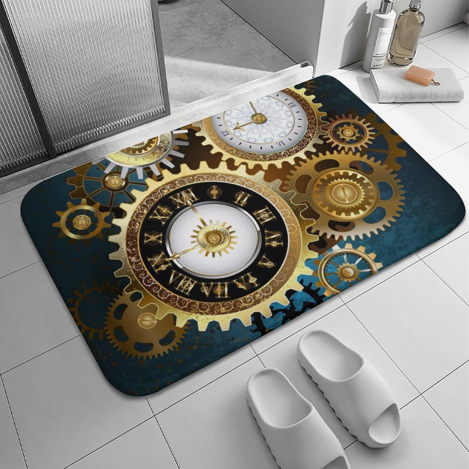 MZERSE Machine Washable Quick Dry Bath Mat for Kids