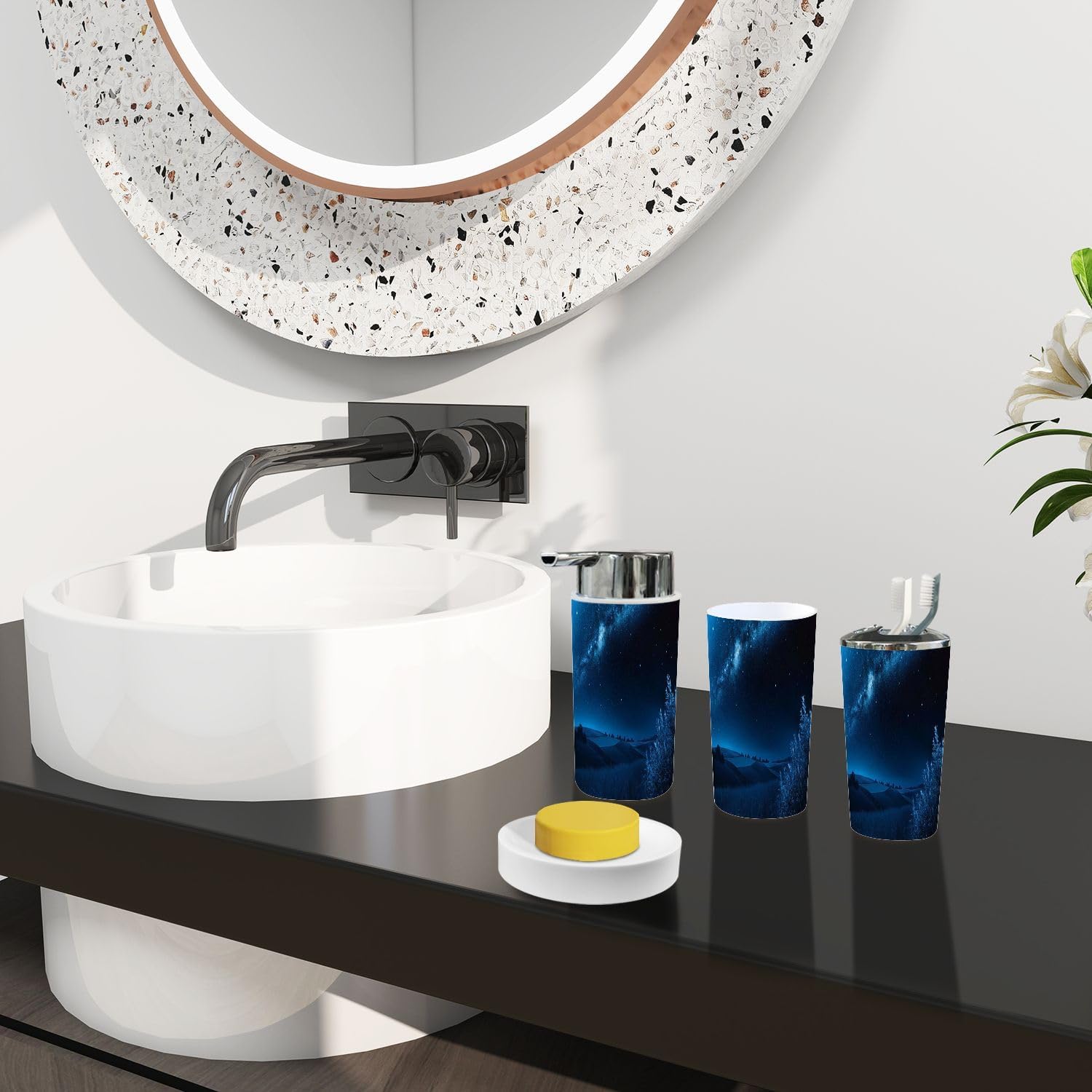 Boho Tuscany Bathroom Accessory Set 6 Piece