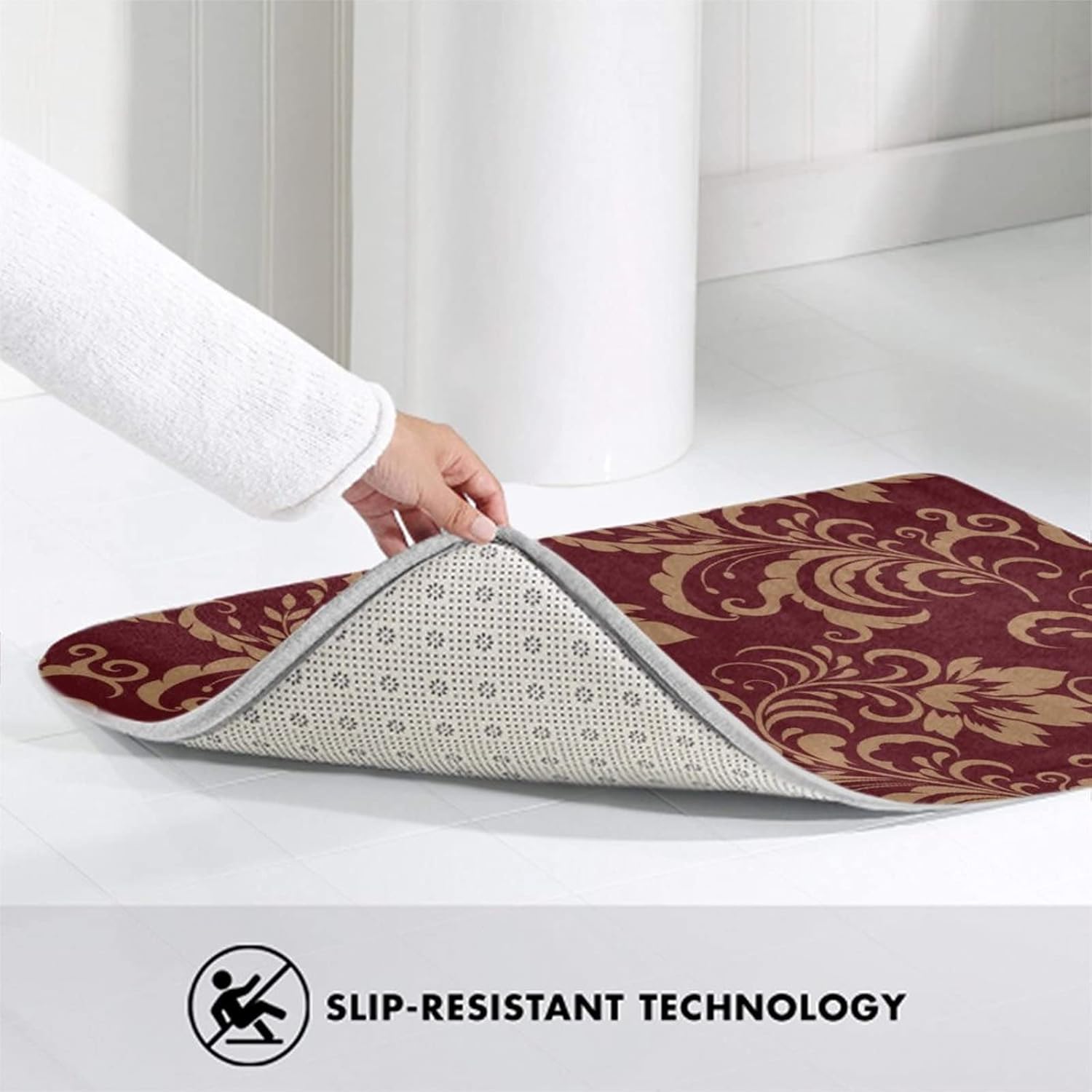 MZERSE Washable Bath Mat with Memory Foam