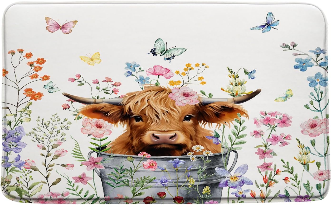 GCTNBJL Farmhouse Cow Bath Mat 178x295 Inch