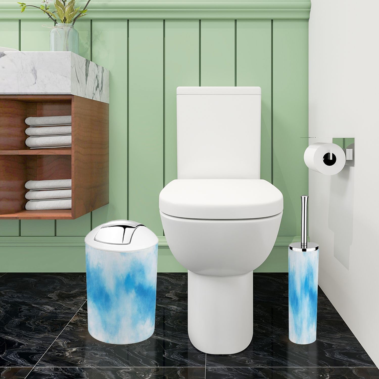 Boho Abstract Bathroom Accessory Set 6 Piece