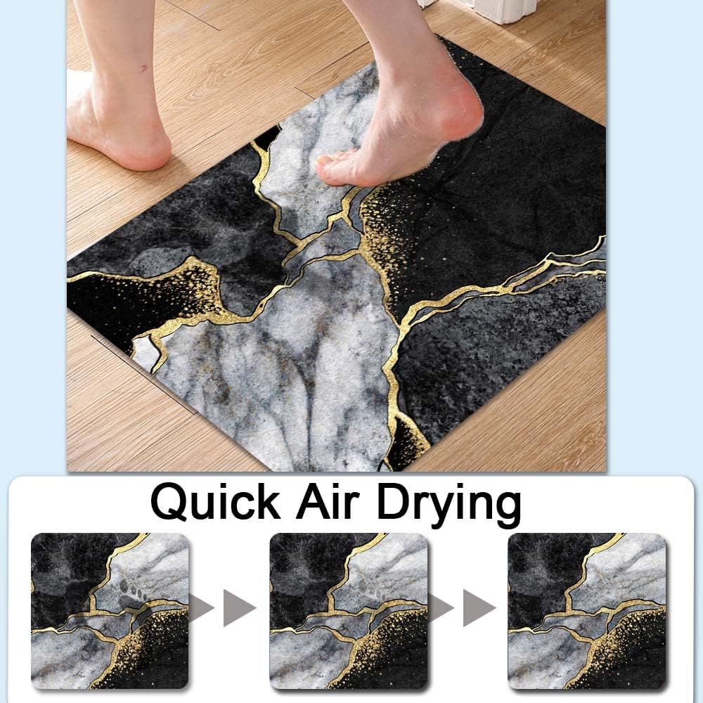 DJSOK Bath Mat Rug 16x24 Non-Slip Quick Drying