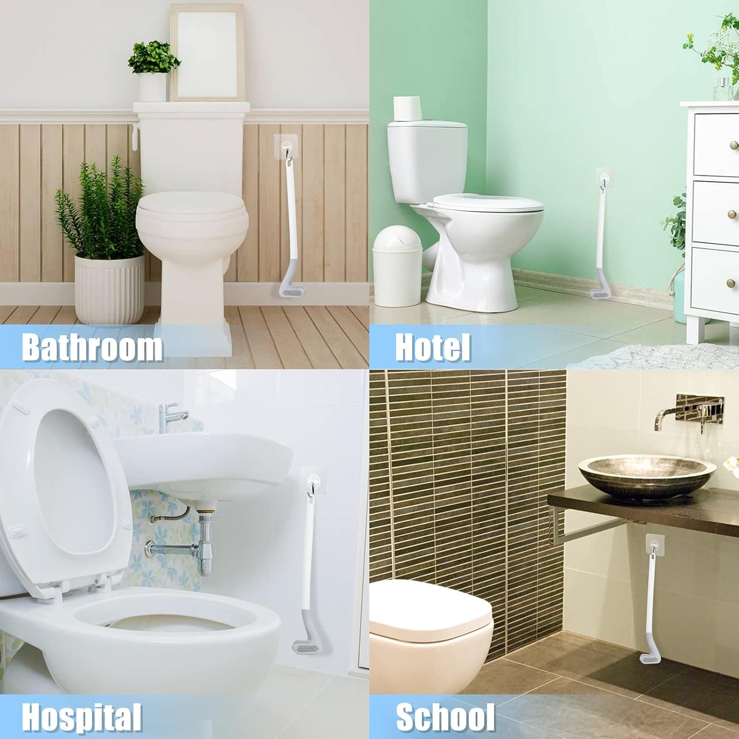 Homgaty Golf Head Toilet Brush 360 Clean Wall Mounted 2 Pack