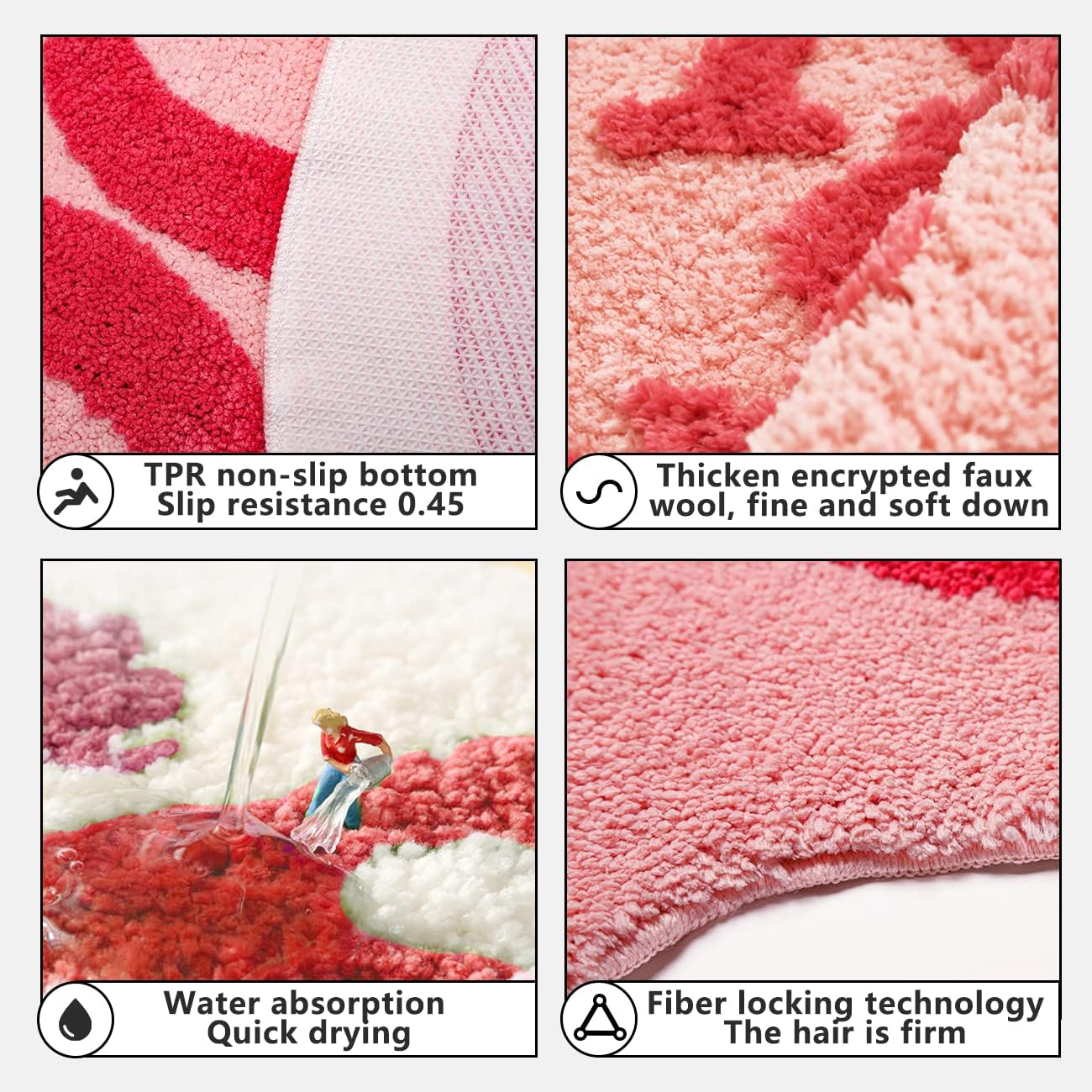 Kaupuar Purple Girls Dont Cry Bath Rug 1