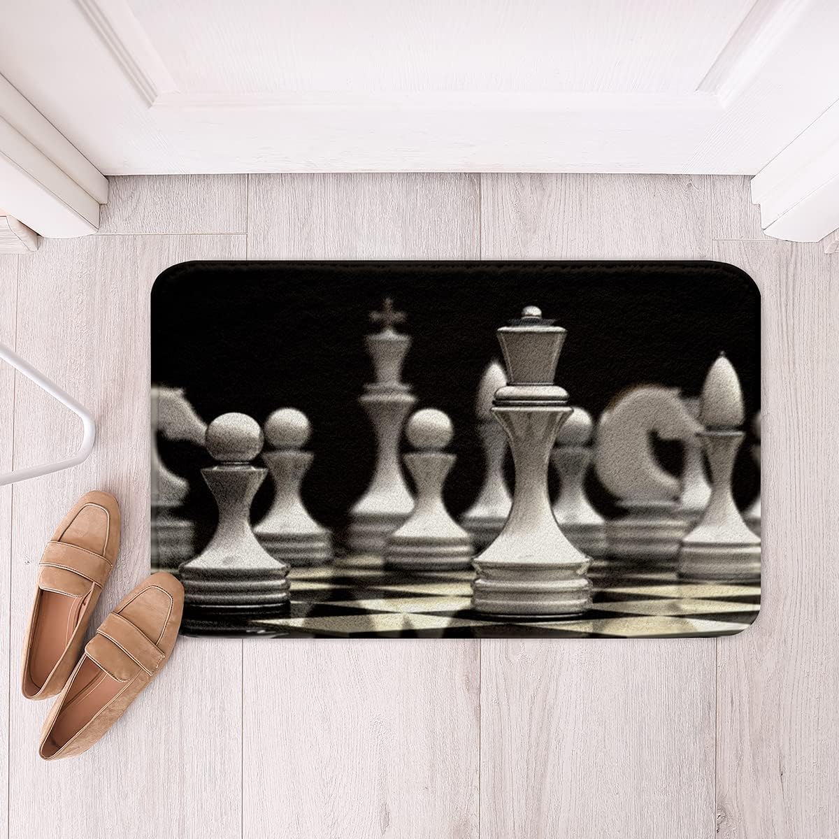 SGYDW Chess Pattern Bath Rug 24x16 Inches