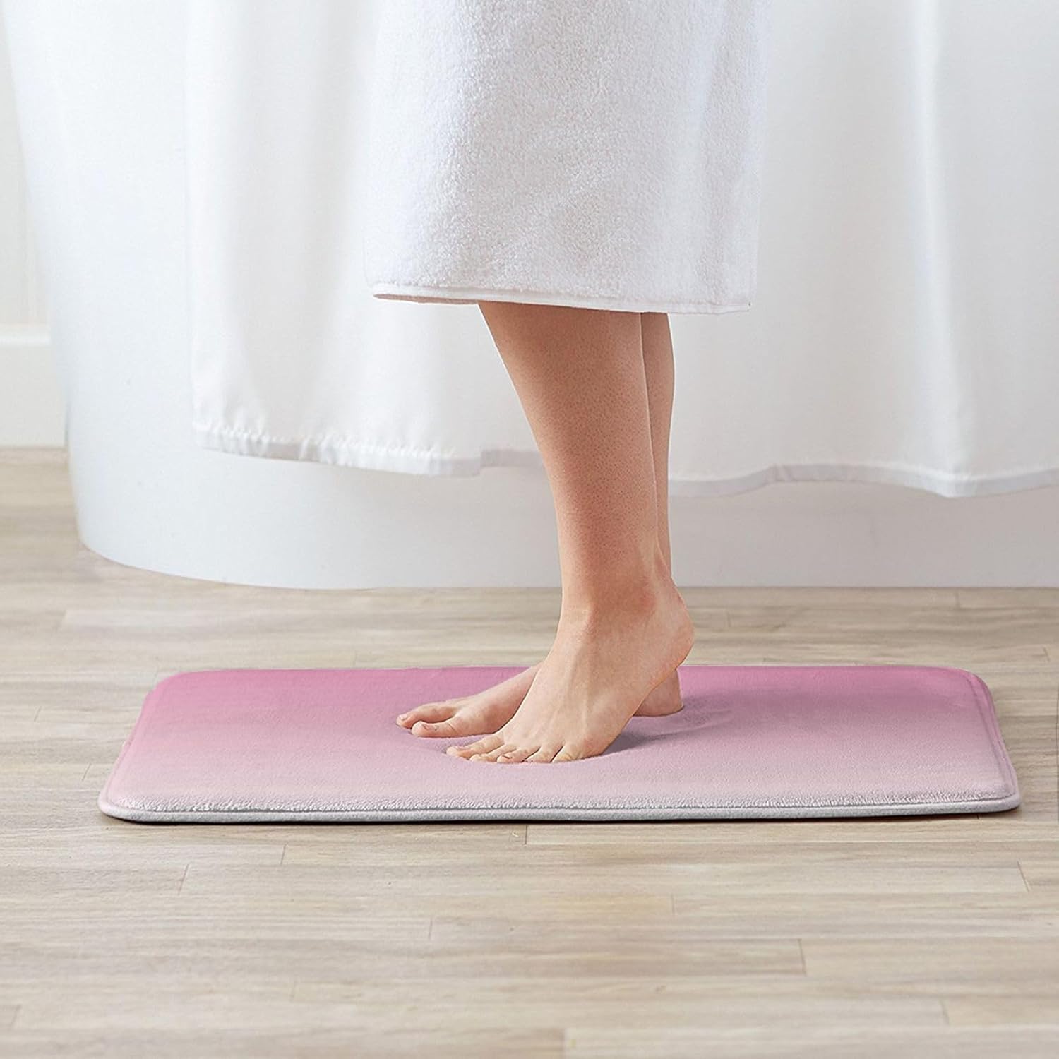 Soft Flannel Non-Slip Bath Mat 16x24inch