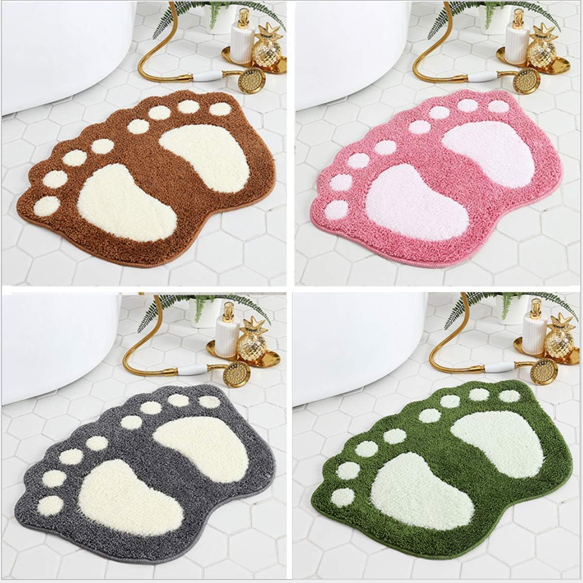 Guireele Bathroom Rug Mat Non-Slip Water Absorbent 16x24