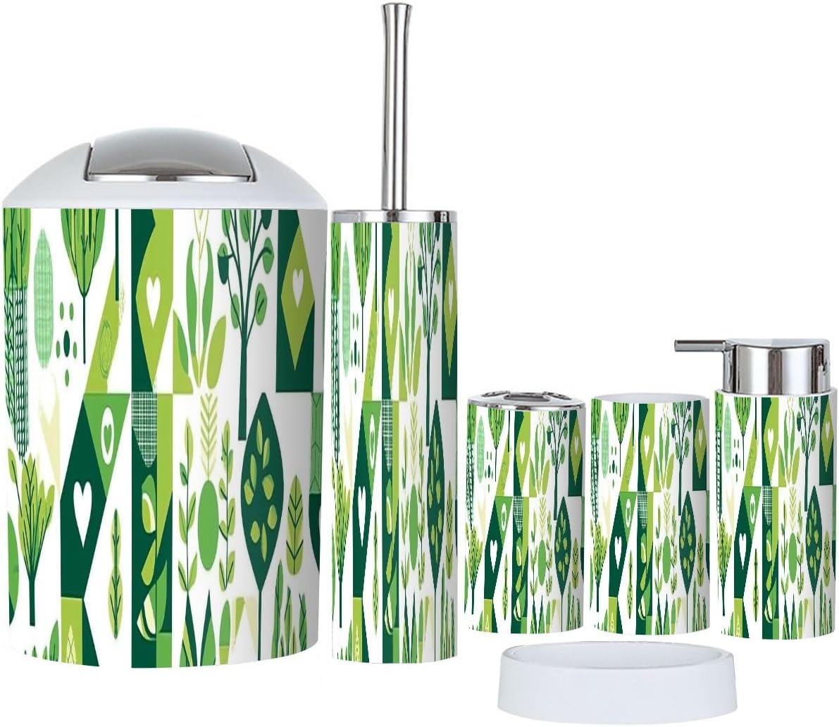 Boho Bathroom Accessory Set with 6 Pieces
