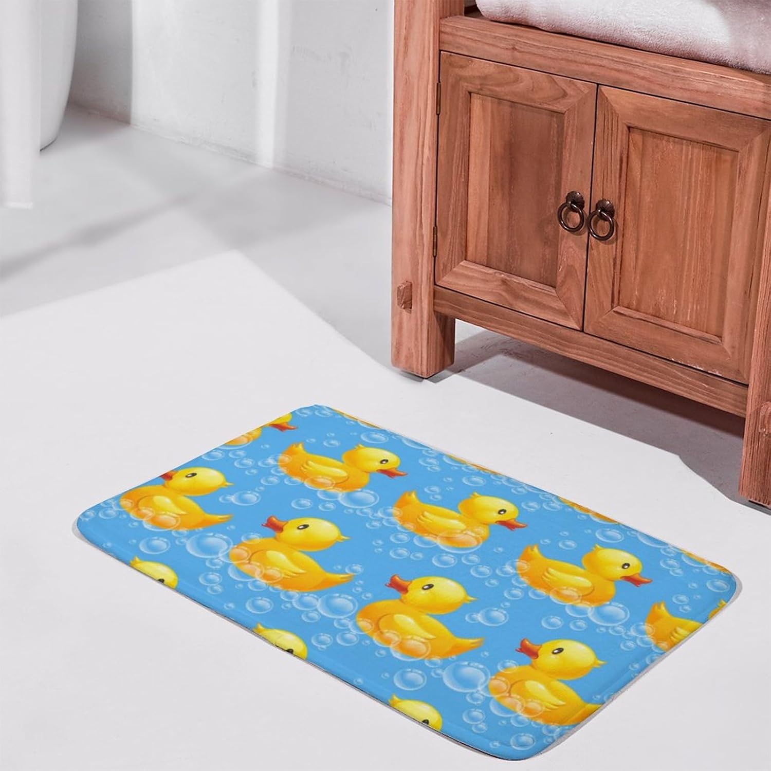 MZERSE Machine Washable Quick Dry Bath Mat for Kids Room