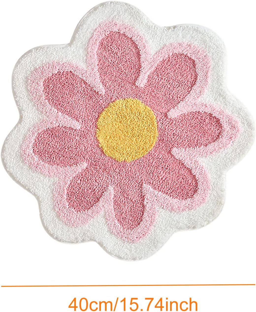 Daisy Flower Bath Mat Non-Slip Washable Bath Rug for Home