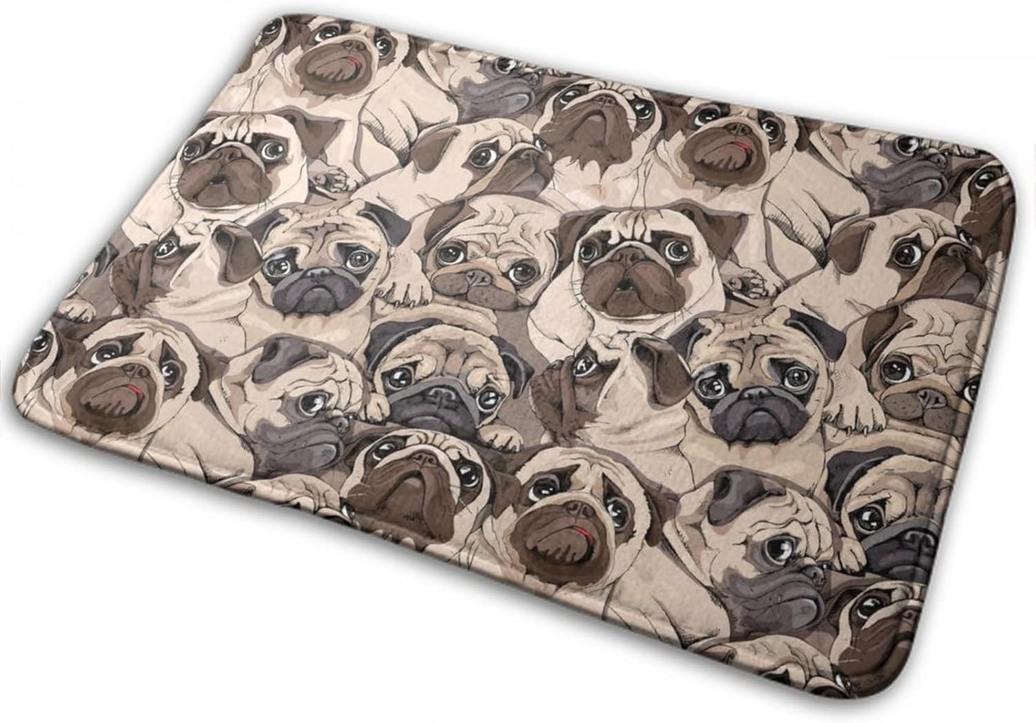 MZERSE Water Absorbent Memory Foam Bath Rug with Flannel
