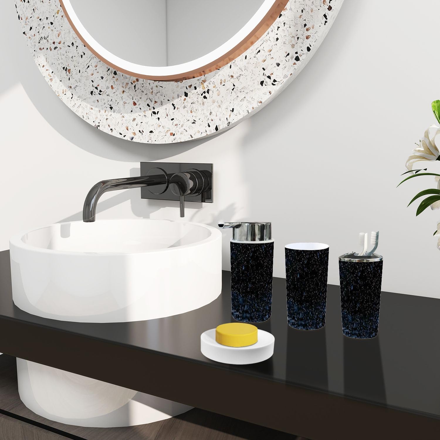 Boho Bathroom Accessory Set 6 Piece