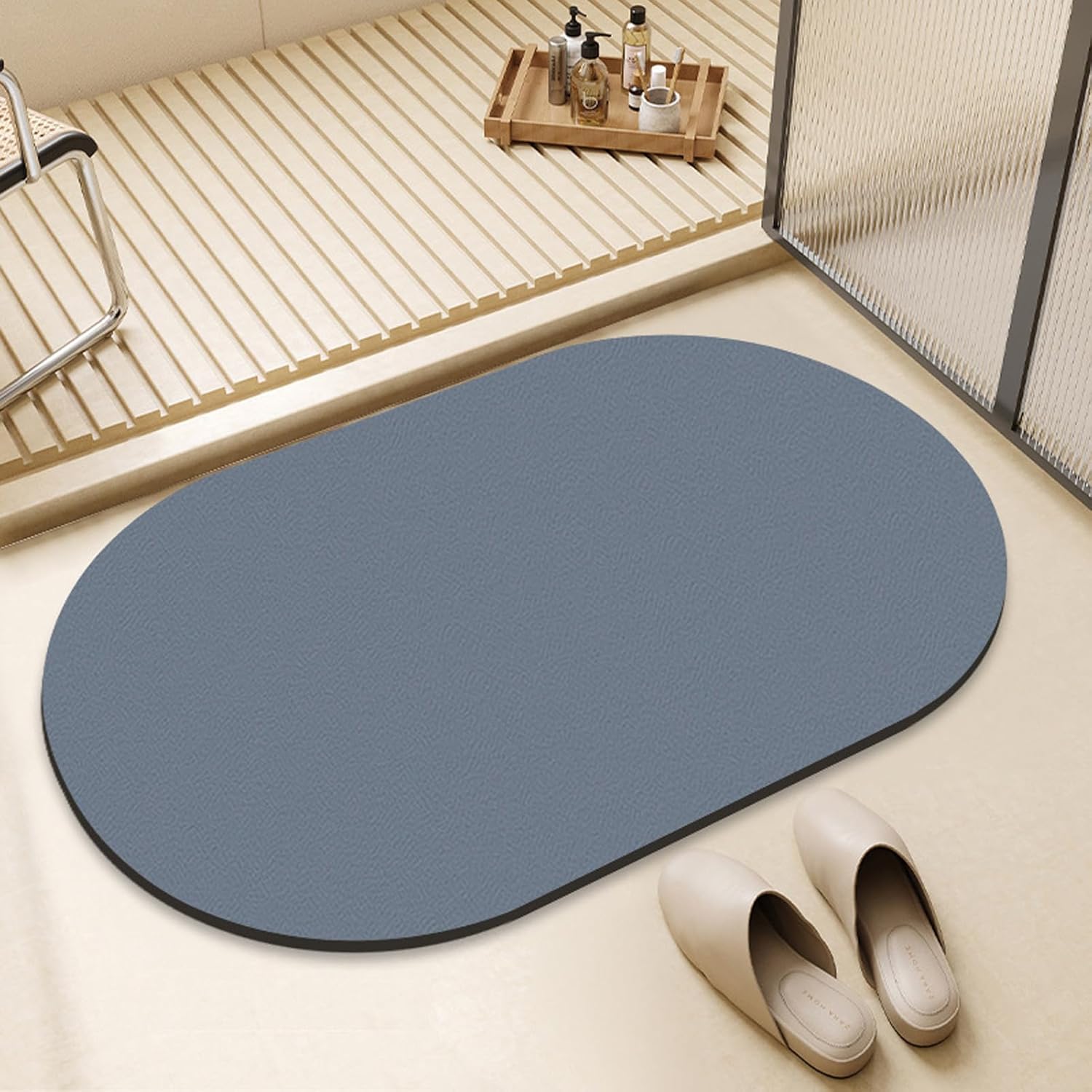Eanpet Quick Dry Bath Mat Nonslip Blue 1