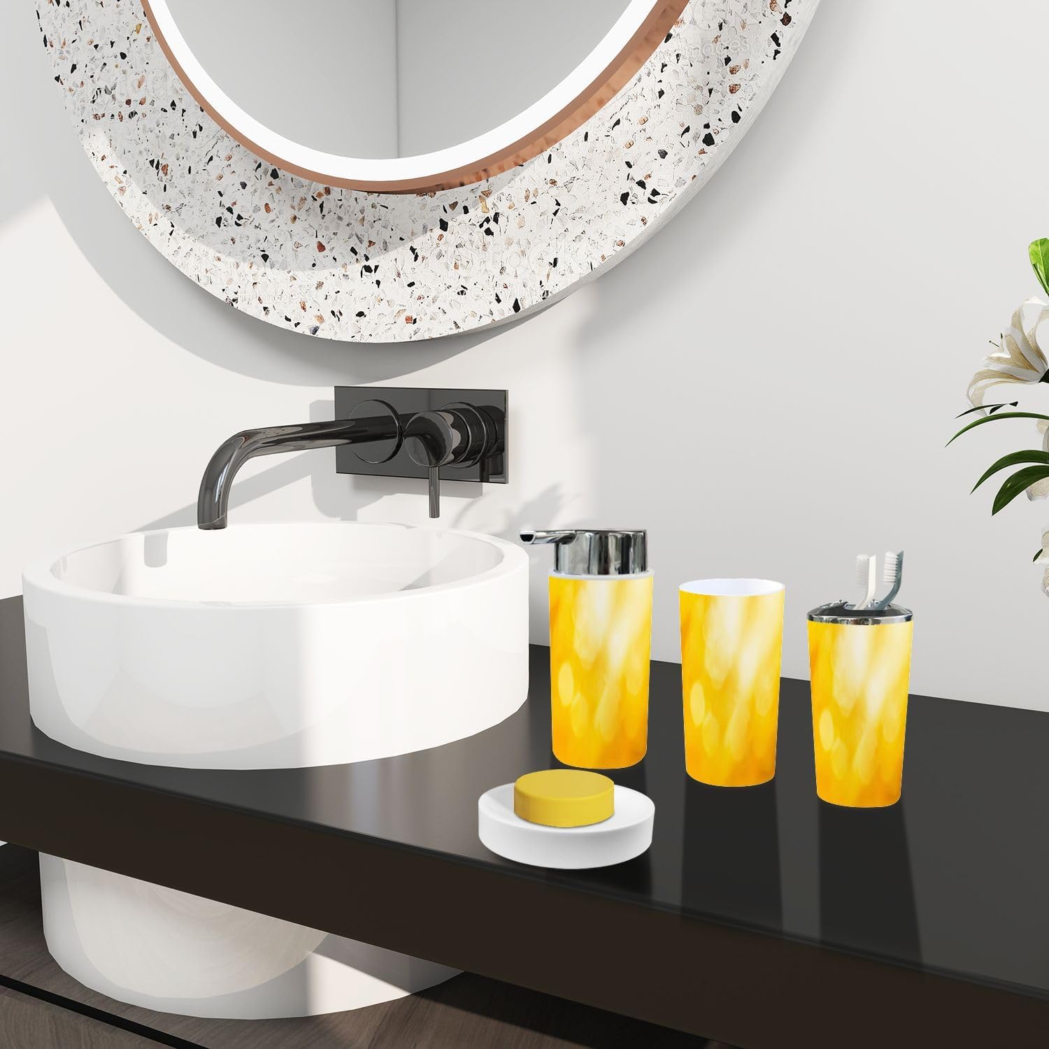 Boho Colorful Bathroom Accessory Set 6 Piece