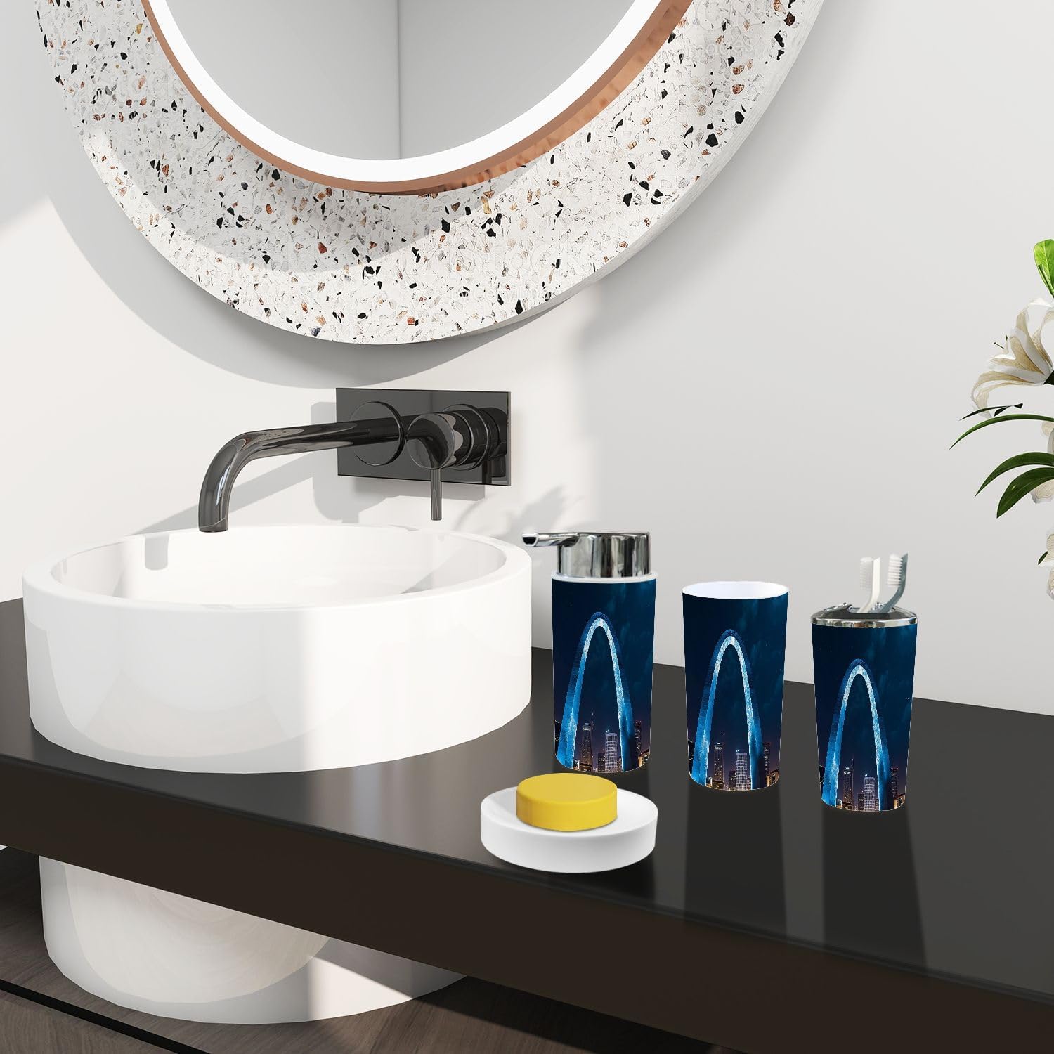 TRANQDEHOM Bathroom Accessory Set 6 Piece