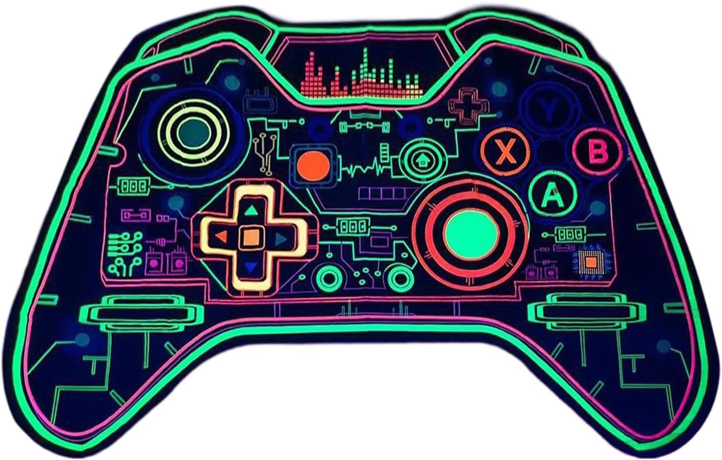 Cartoon Gamepad Floor Mat - Funny Non-Slip Soft