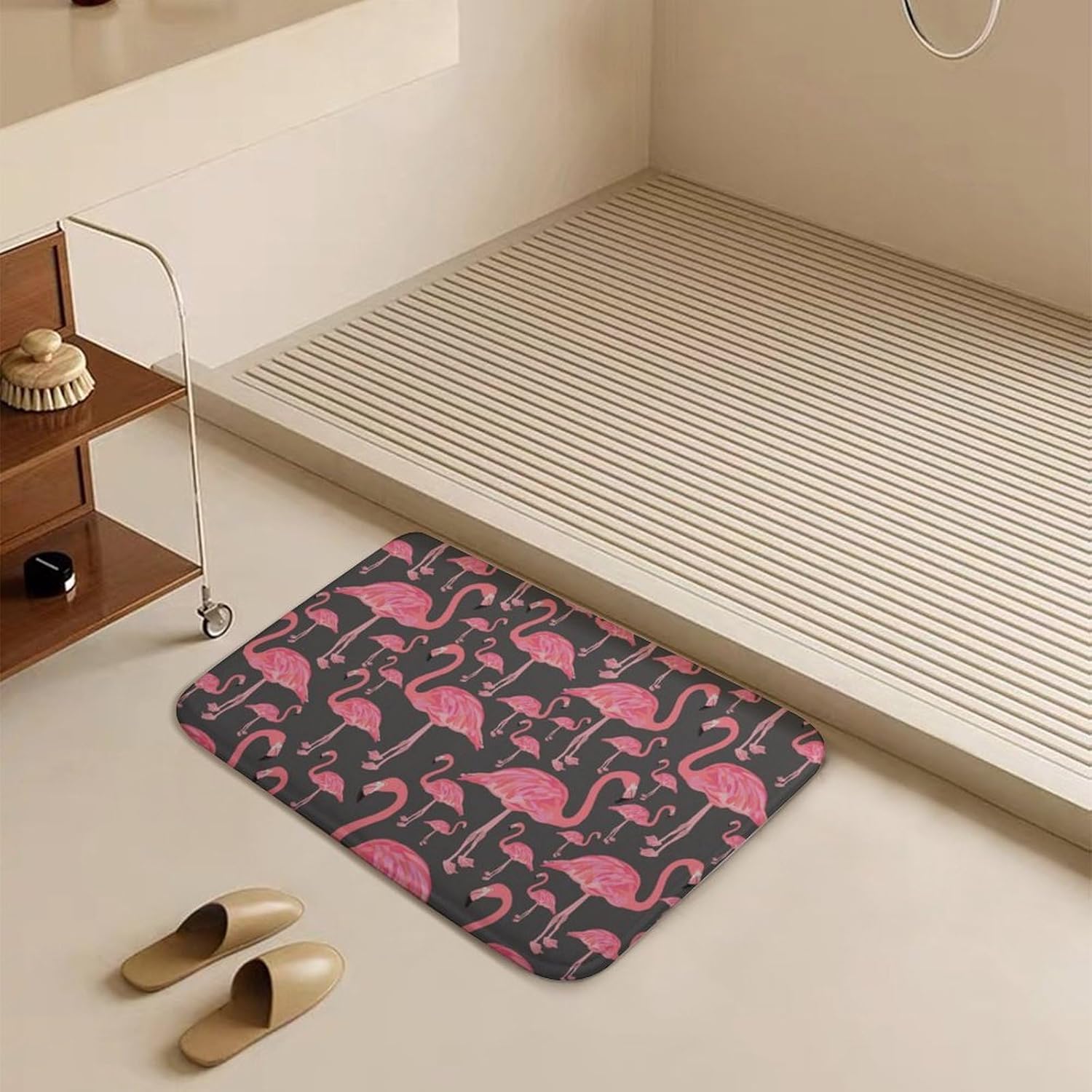 MZERSE Unique Bathroom Rug with Non-Slip Design