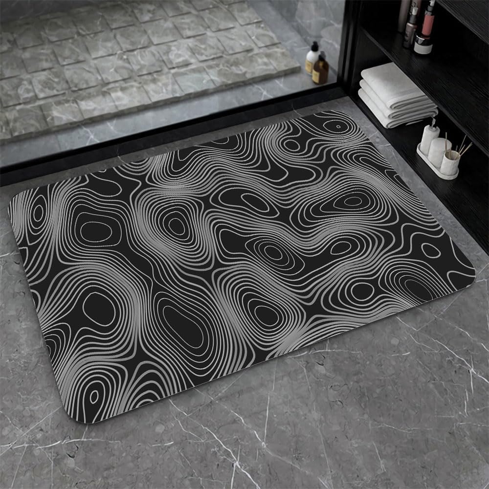 IMAYONDIA Diatomaceous Earth Bath Mat - 40x60cm Non-Slip Fast Drying Water Absorbent