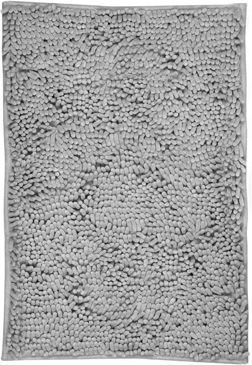 LanYunUmi Light Gray Bath Rug 17x24