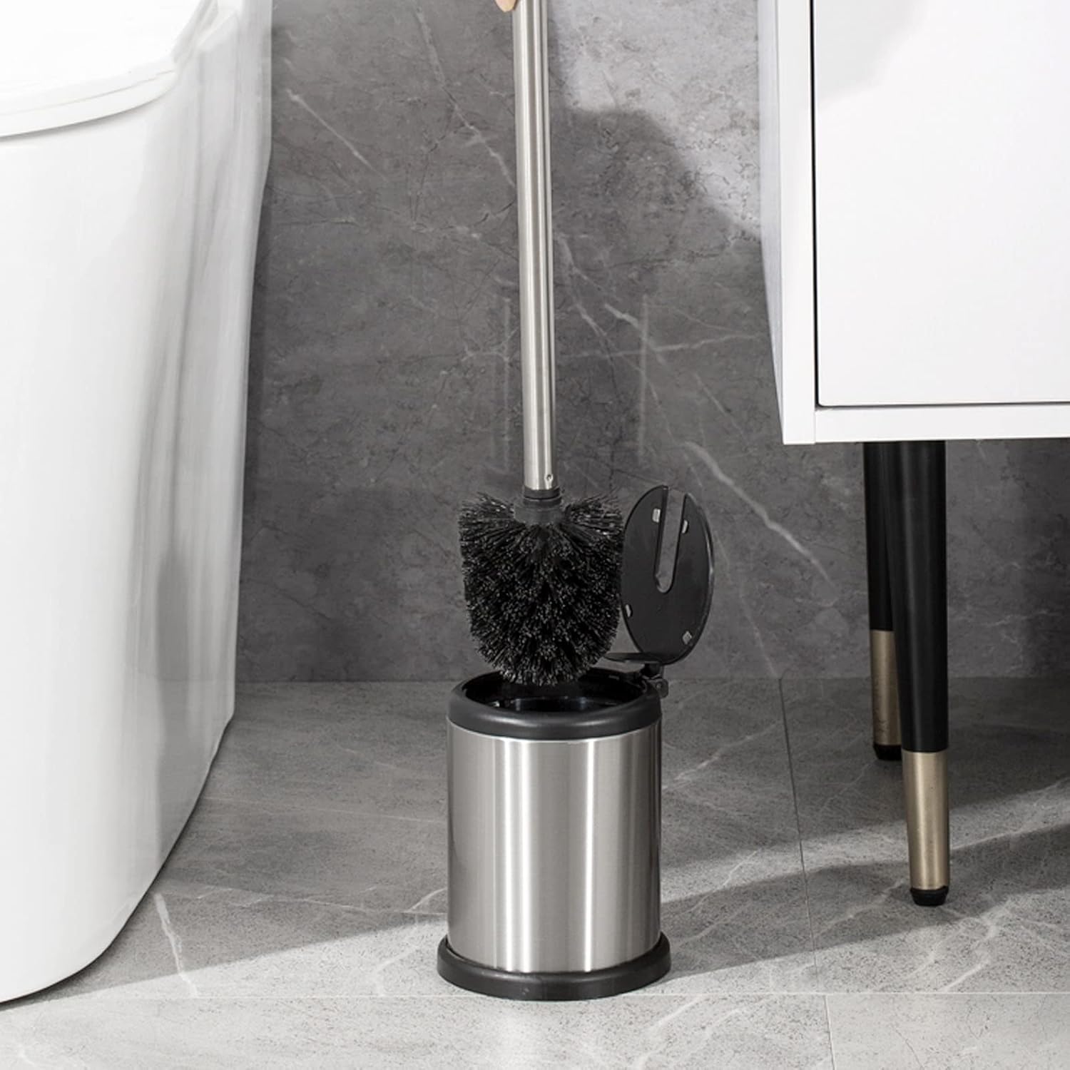 Casaphoria Stainless Steel Toilet Brush and Holder Set