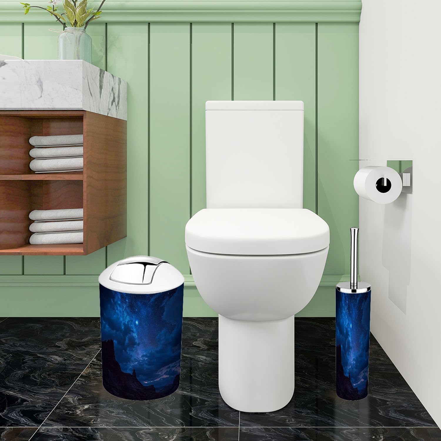 Boho Night Sky Bathroom Accessory Set 6 Piece