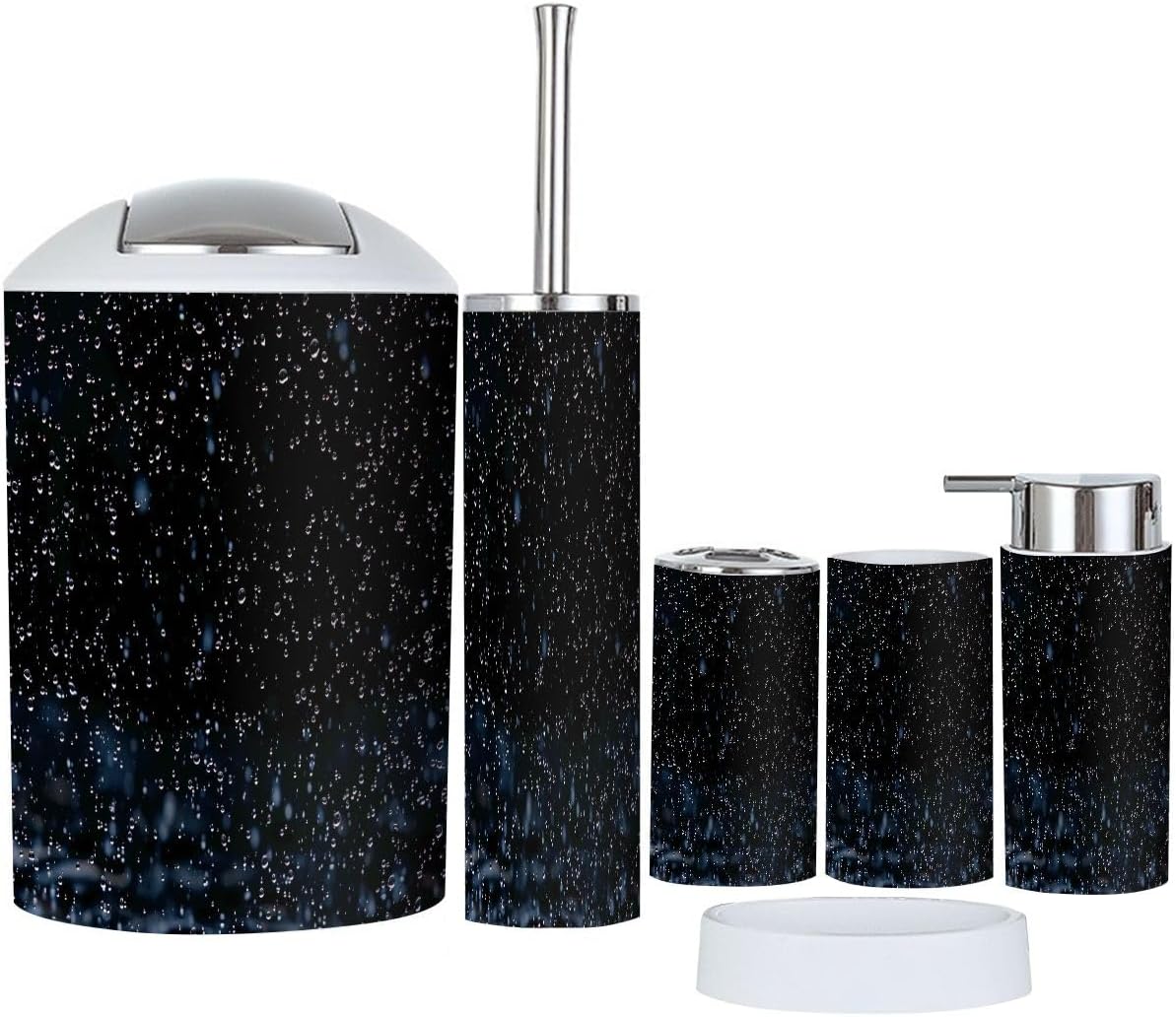 Boho Bathroom Accessory Set 6 Piece