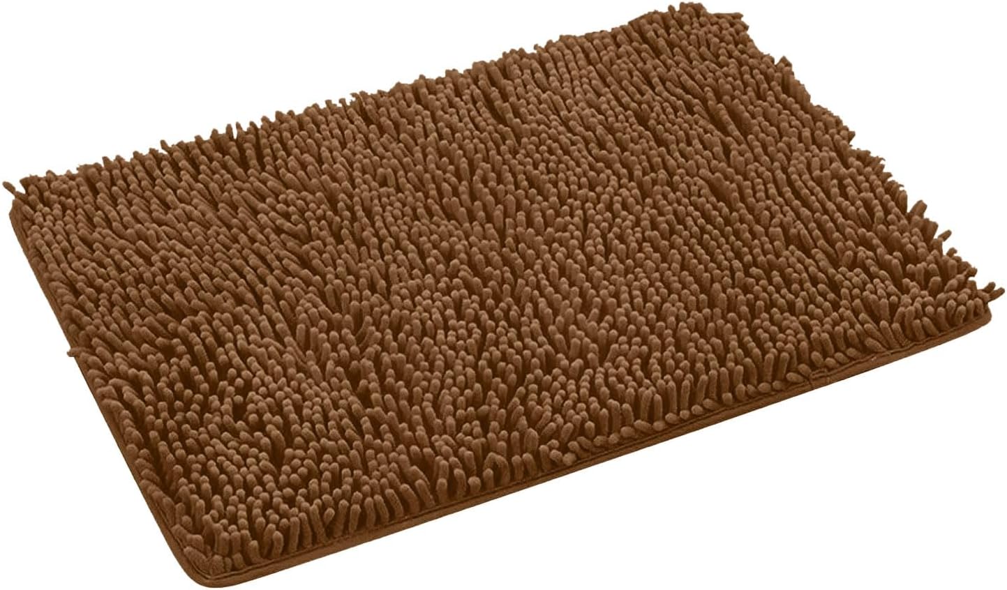 Pink Non-Slip Bath Rug 27x18 Microfiber Plush