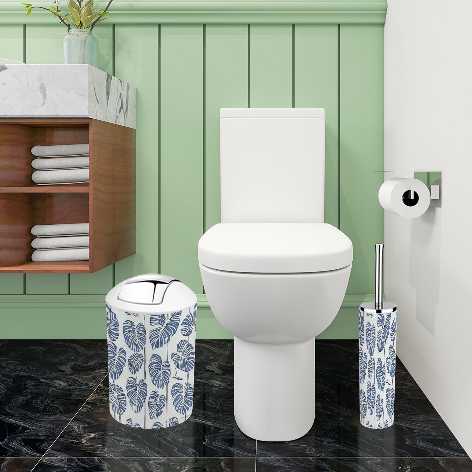TRANQDEHOM 6-Piece Boho Bathroom Accessory Set