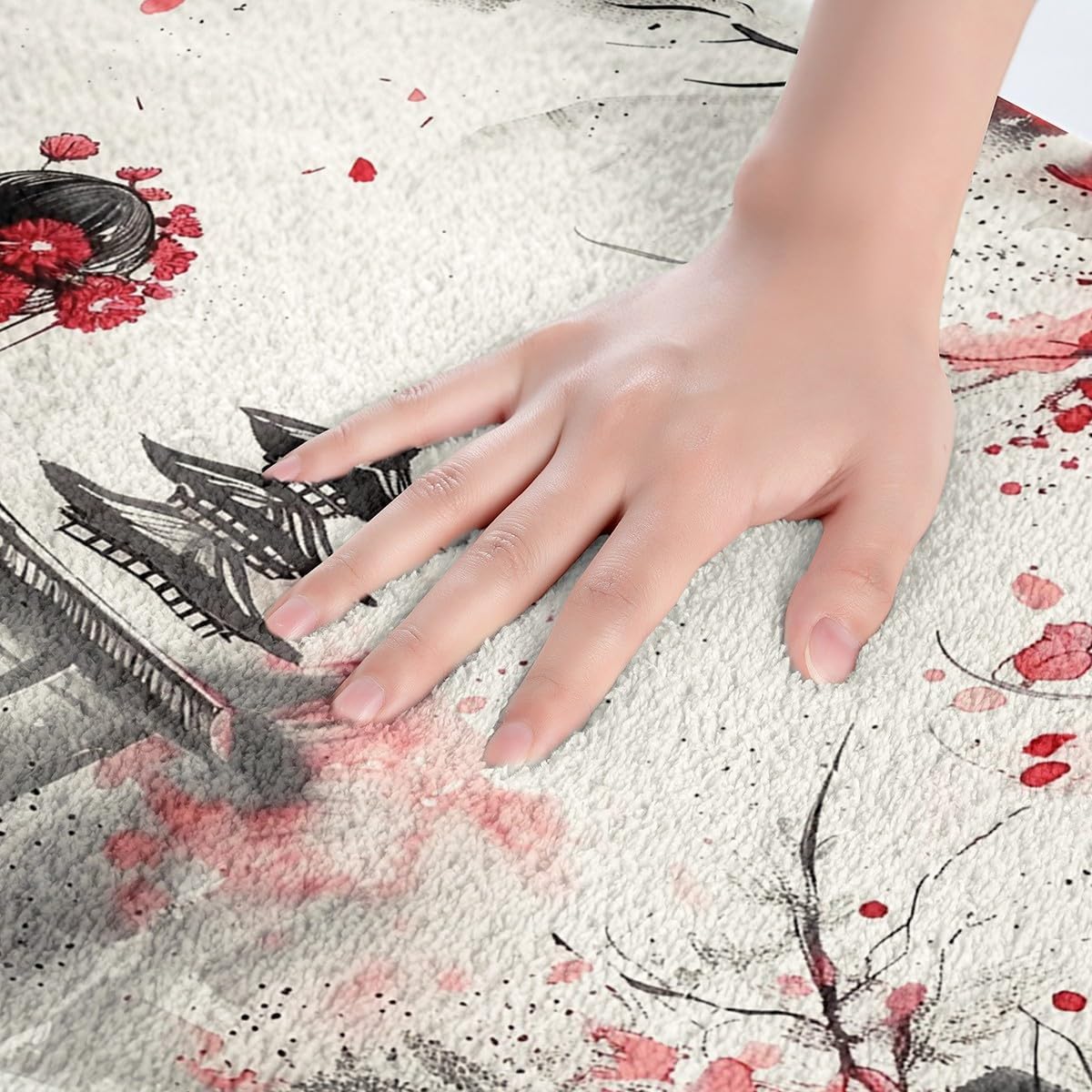 Erosebridal Cherry Blossom Bath Mat for Kids 1