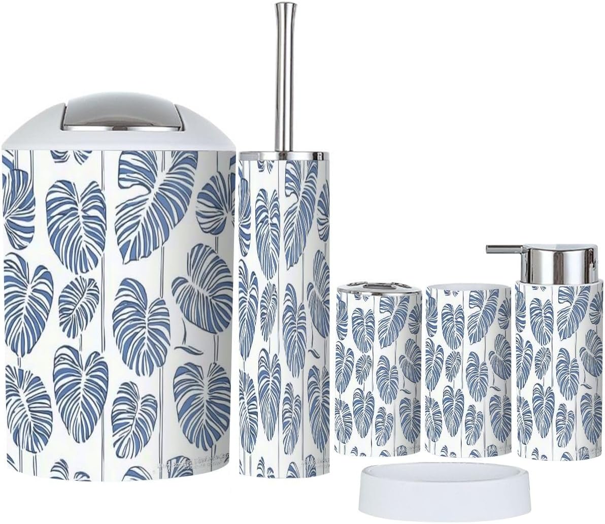 TRANQDEHOM 6-Piece Boho Bathroom Accessory Set
