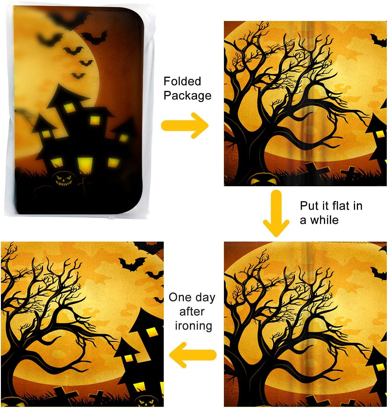 Britimes Halloween Bath Mat 18x30 Inches Non-Slip