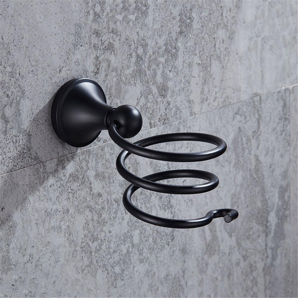 Black Alloy Bathroom Hand Dryer Holder for DIY Installation