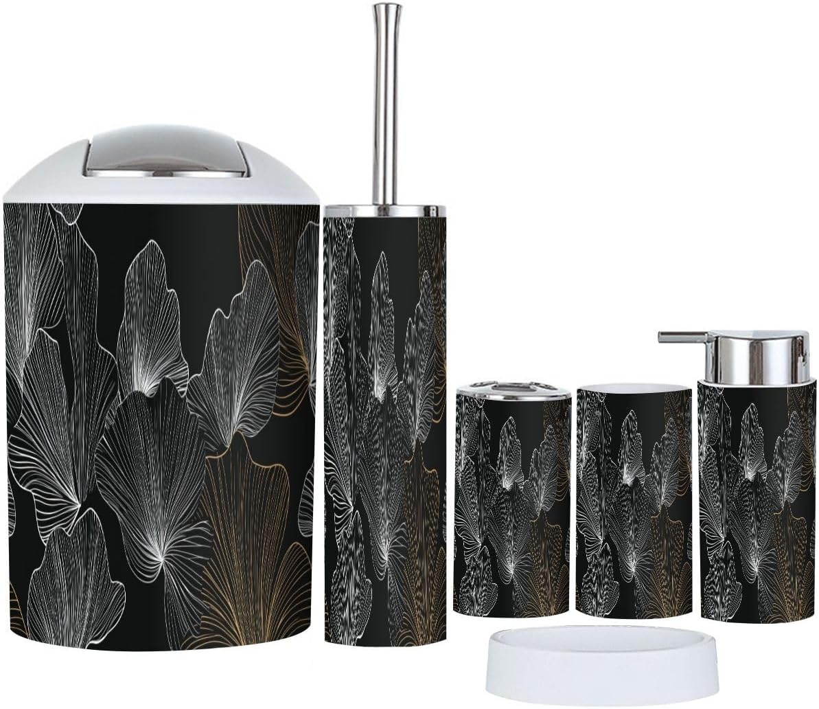 Boho Bathroom Accessory Set of 6 Pieces