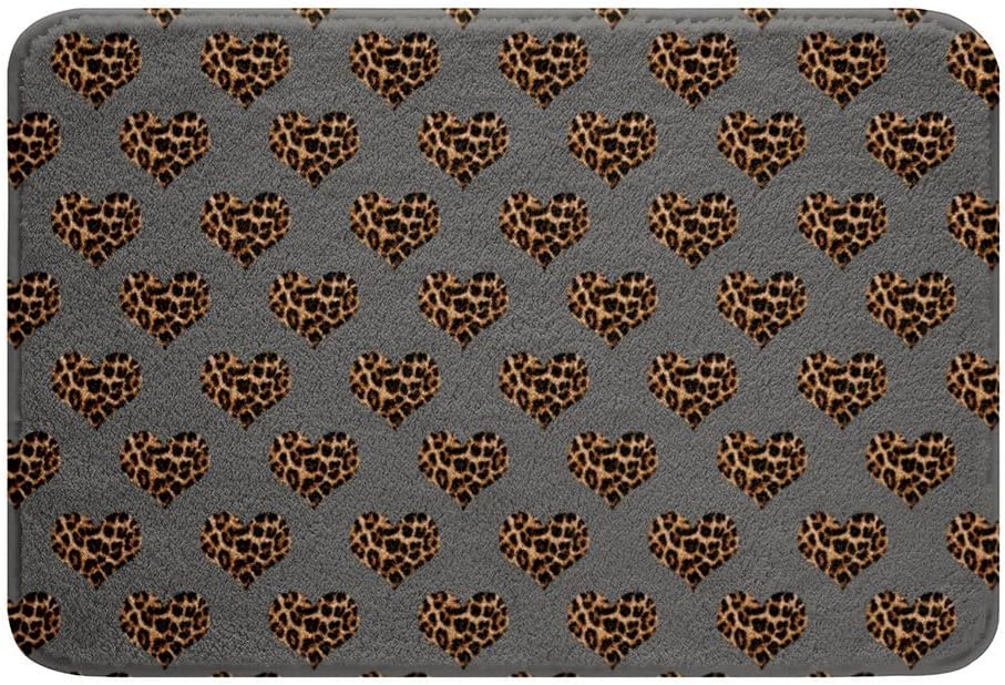 SGYDW Red Grey White Black Bath Rugs 24x16 Inch Non-Slip Design