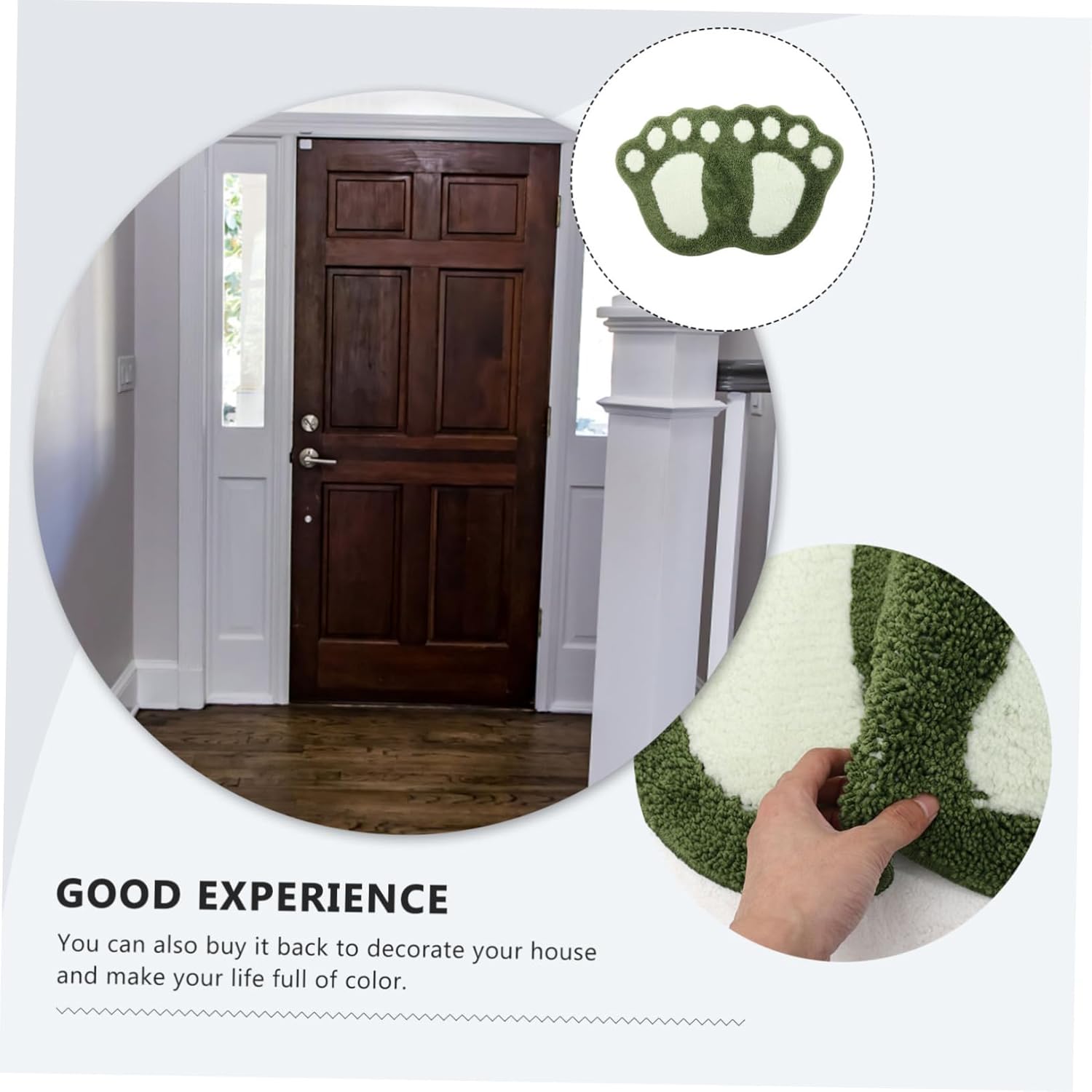 RORPOIR Bath Mat Runner Quick-Dry Non-Slip Rug